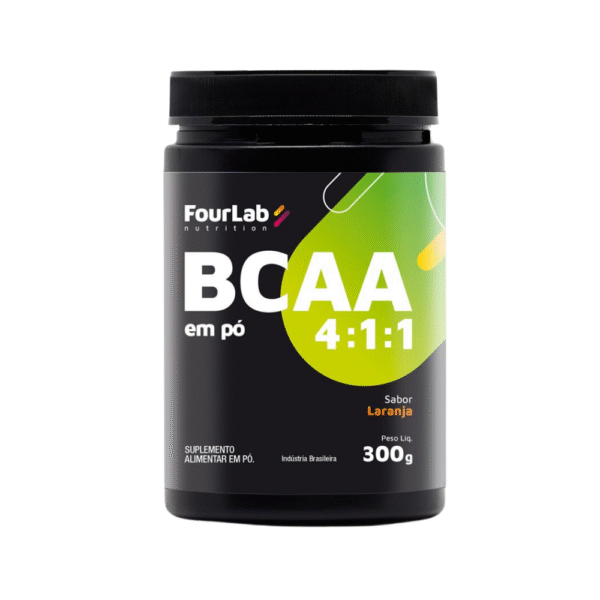 Fourlab BCAA 4:1:1 Pote 300 gramas - Sabor Laranja
