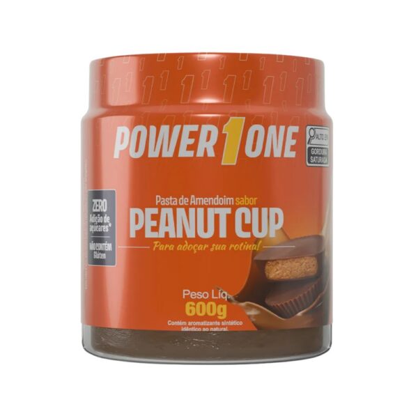 Pasta de Amendoim Power1One - Peanut Cup 600 G