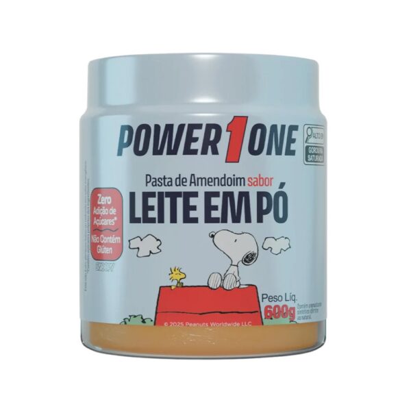 Pasta de Amendoim Power1One - Leite em Pó SNOOPY 600 G