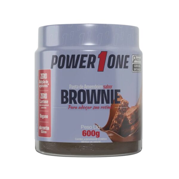 Pasta de Amendoim Power1One - Brownie 600 G