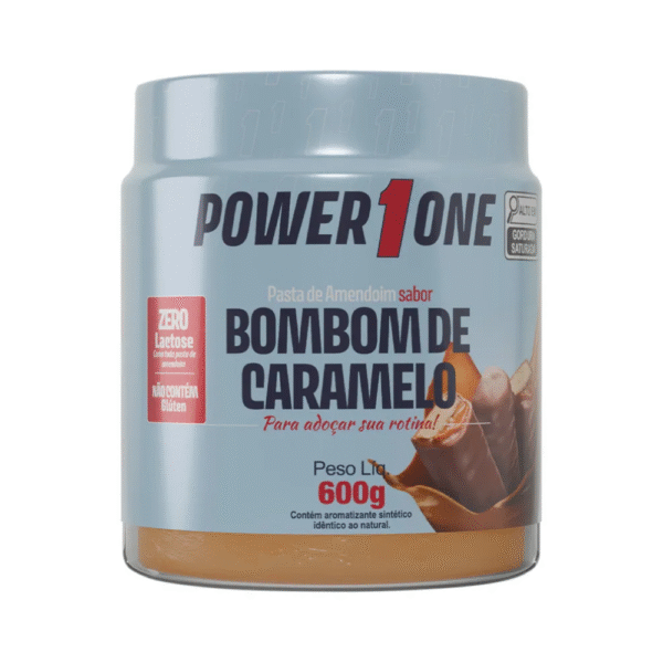 Pasta de Amendoim Power1One - Bombom de Caramelo 600 G