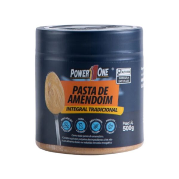Pasta de Amendoim Power1One - Tradicional 500 g