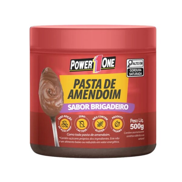 Pasta de Amendoim Power1One - Sabor Brigadeiro 500 G