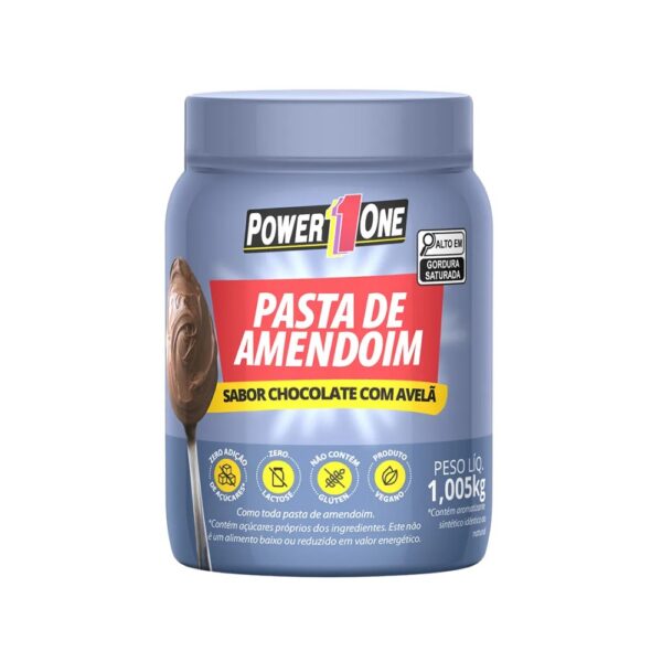 Pasta de Amendoim Power1One - Chocolate c/ Avelã 1,005 Kg