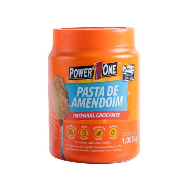 Pasta de Amendoim Power1One - Crocante 1,005 Kg