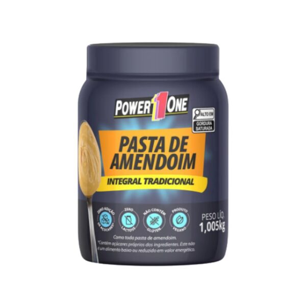 Pasta de Amendoim Power1One - Tradicional 1,005 Kg