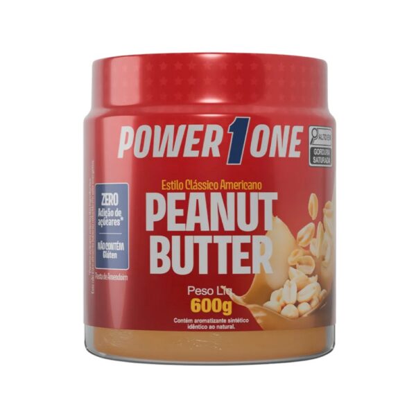 Pasta de Amendoim Power1One - Peanut Butter 600 G