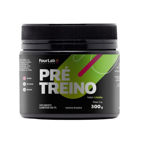 Pre Treino FourLab Pote 300g - Sabor Limao
